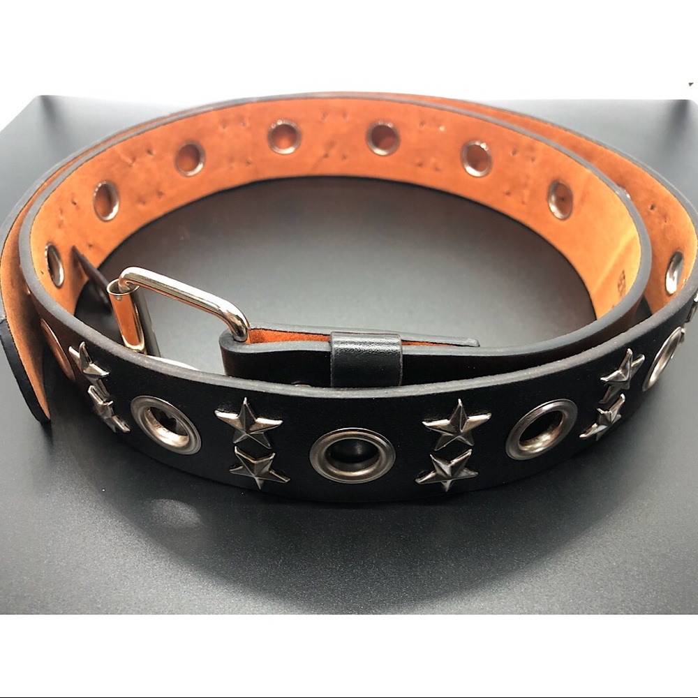 ❤️Black leather studded hip belt